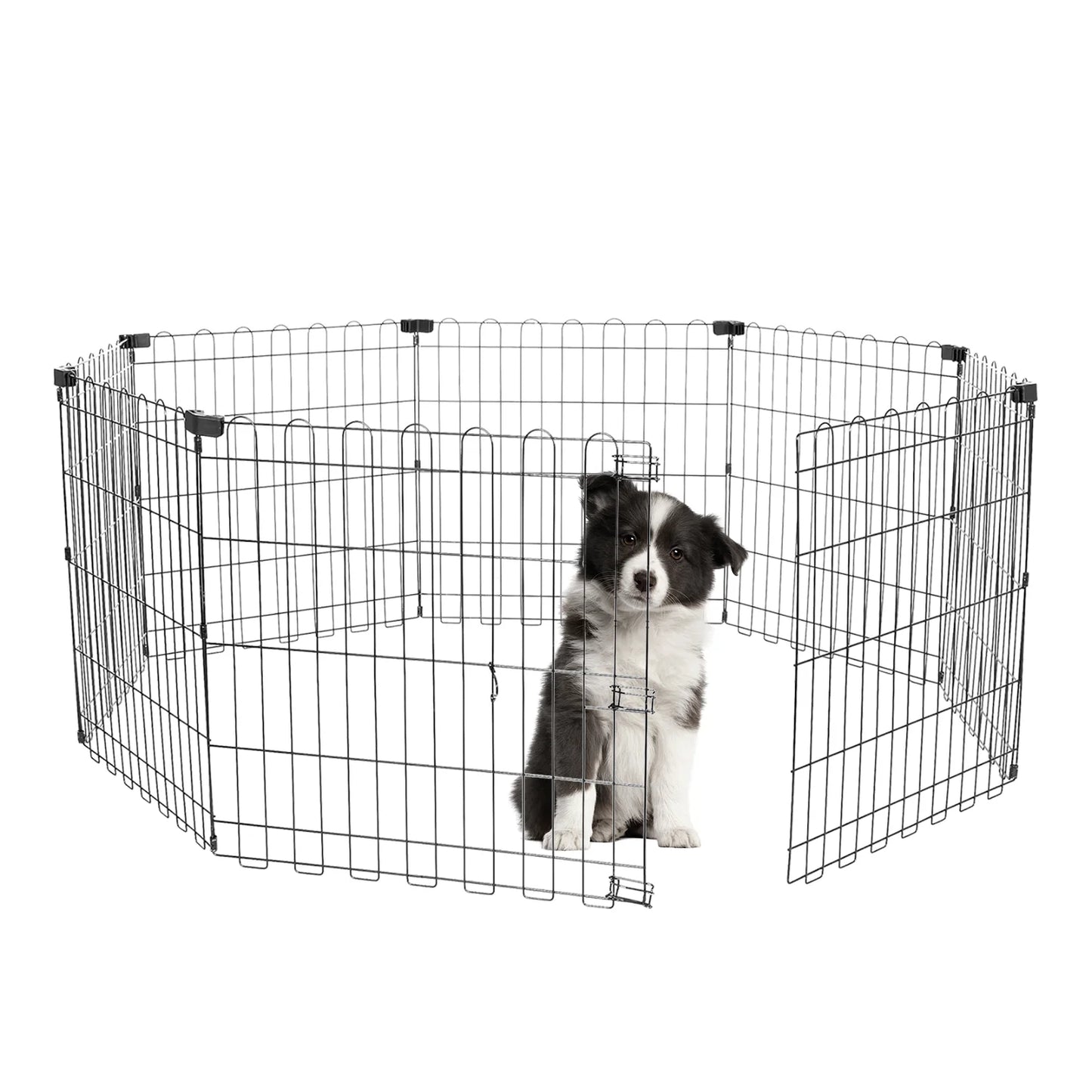 Foldable Metal Dog Playpen – Pet Fence for Dogs, Puppies, and Cats