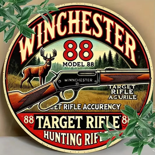 "Winchester Model" Vintage Metal Sign – Retro Wall Décor