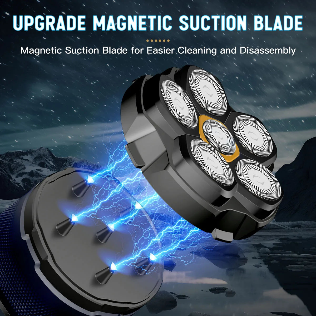 Men’s Head Shaver – Electric Razor, Hypoallergenic Blades for Sensitive Skin