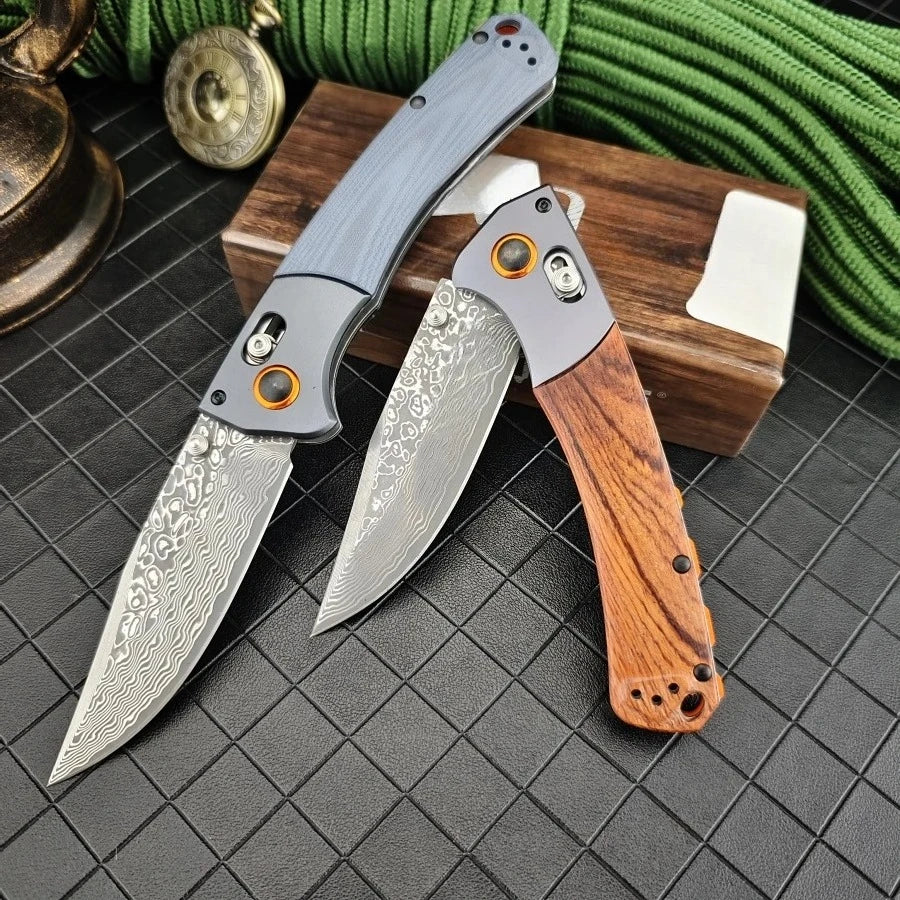 Damascus Steel Folding Knife Multi-Functional Outdoor Knife