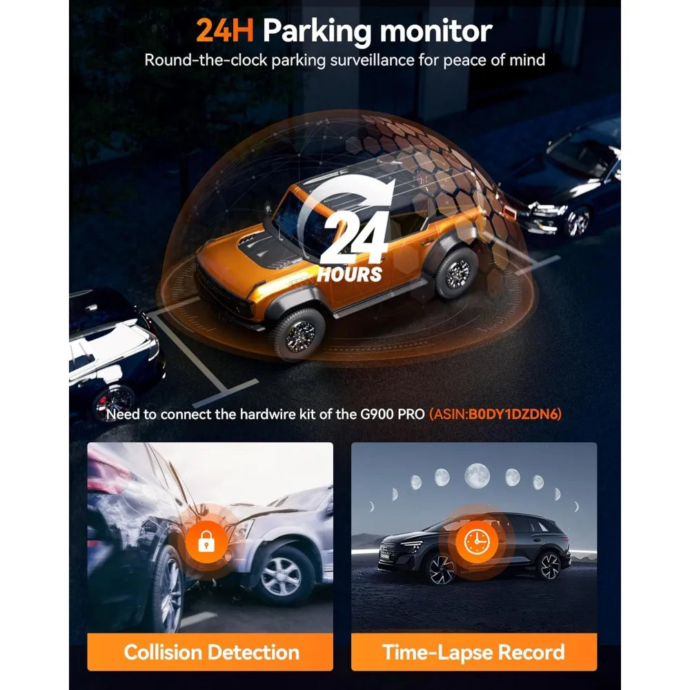 Best-Mirror 12" Dash Cam – STARVIS 2 IMX678, 4K Front & 2.5K Rear, Voice Control