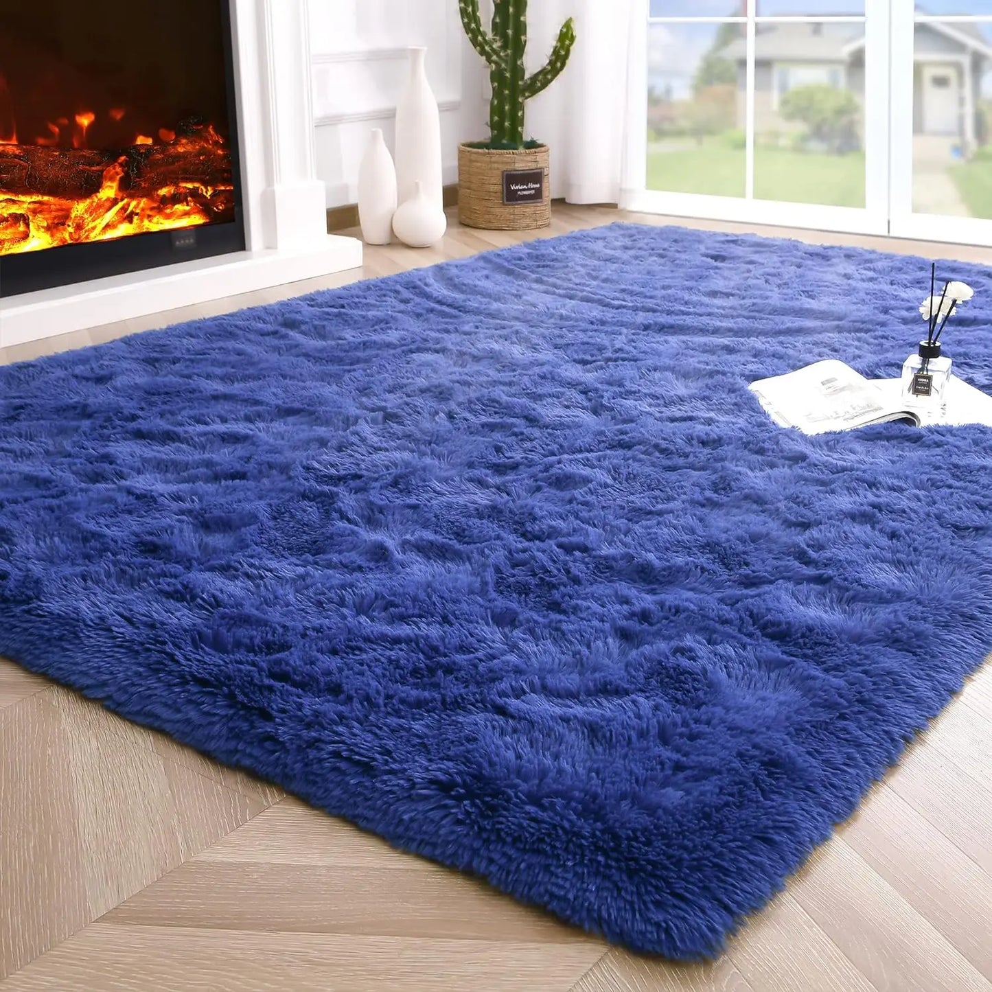 Fluffy Fuzzy Area Rug – Soft and Cozy Carpet for Bedroom & Living Room