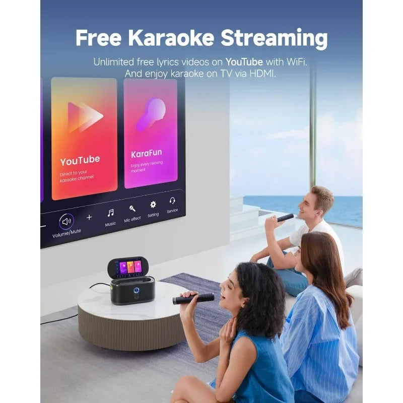 Smart Karaoke Machine with 10.1" Screen – HDMI Home & Outdoor Party System