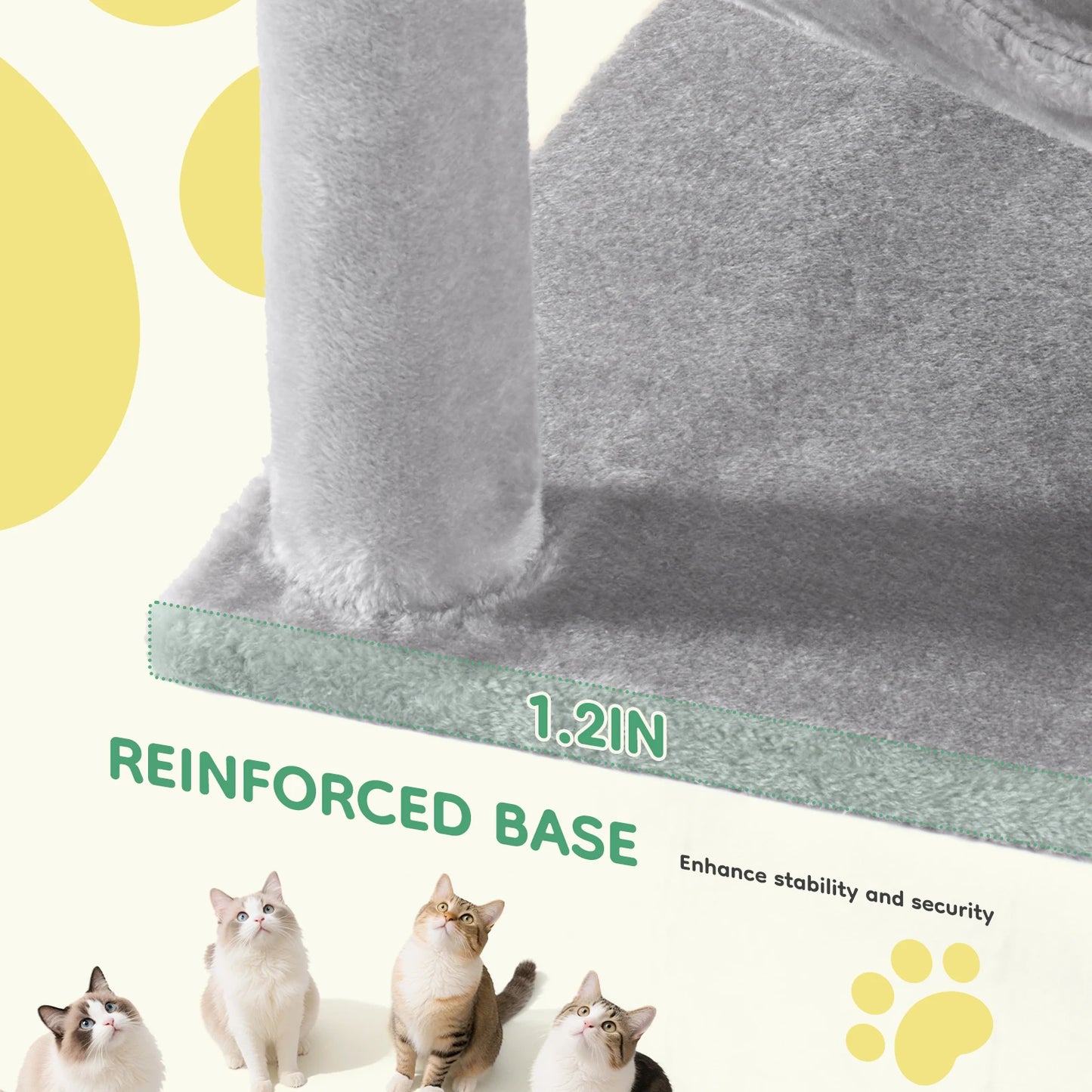 Tall Multi-Cat Tree Tower – Indoor Cat Furniture with Scratching Posts