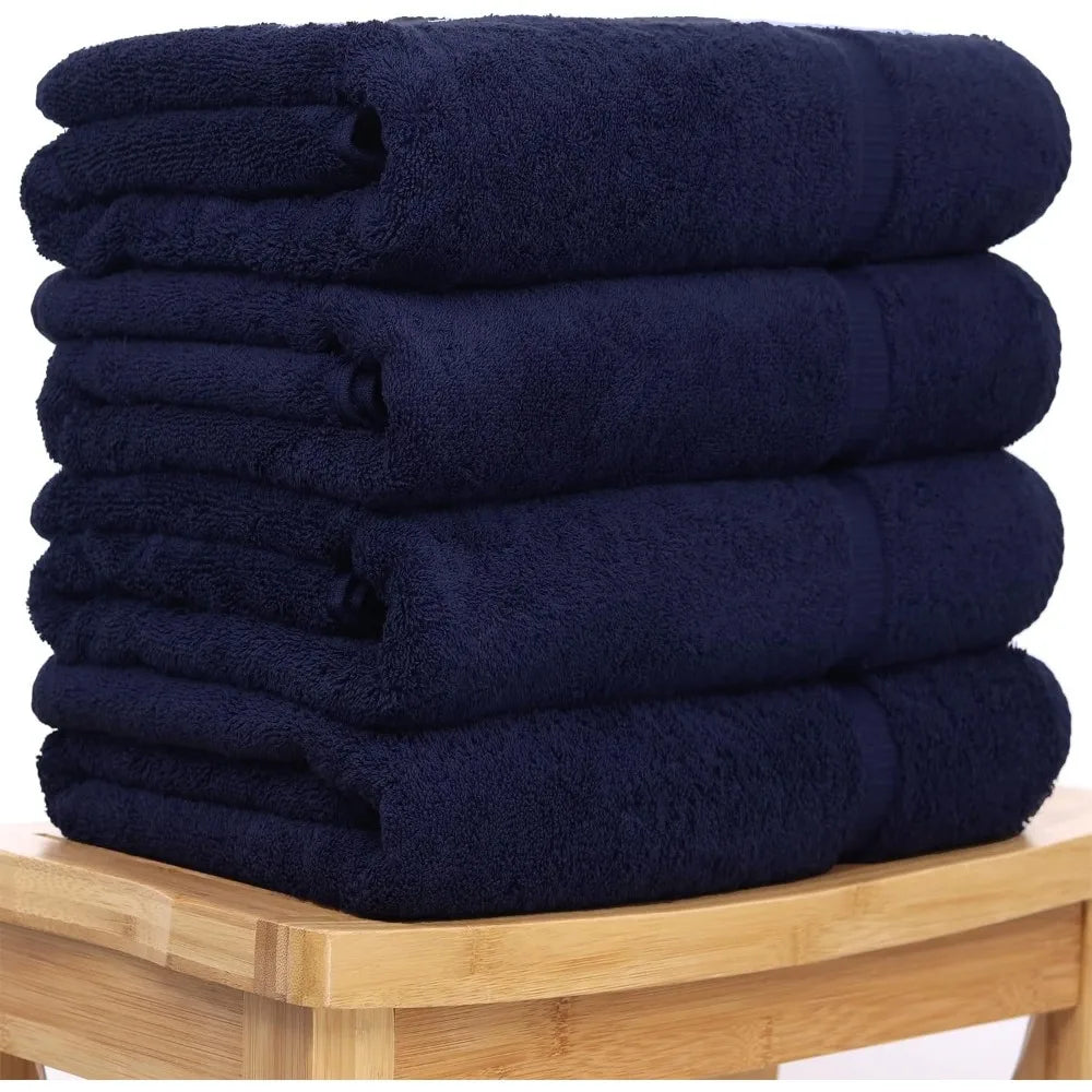 4-Piece Luxury Cotton Absorbent Fast Drying Bath Towel Set