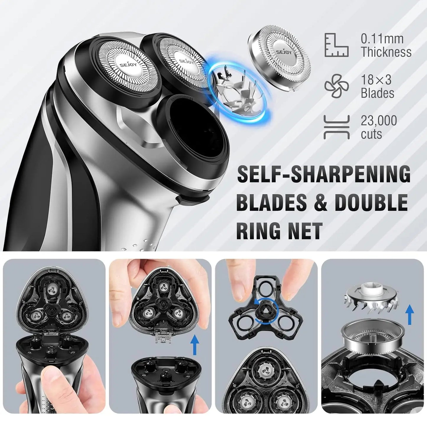 Men’s Cordless Razor – Shaver & Trimmer, Waterproof & Travel-Friendly