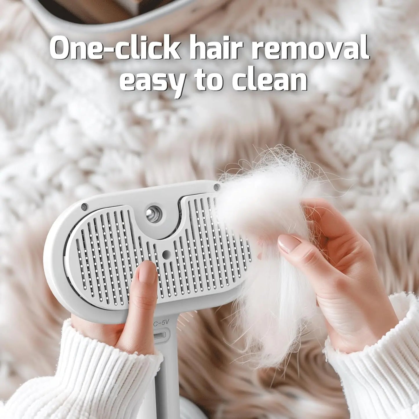 Pet Spray Hair Comb – Dematting Grooming Brush with Water Mist for Cats & Dogs