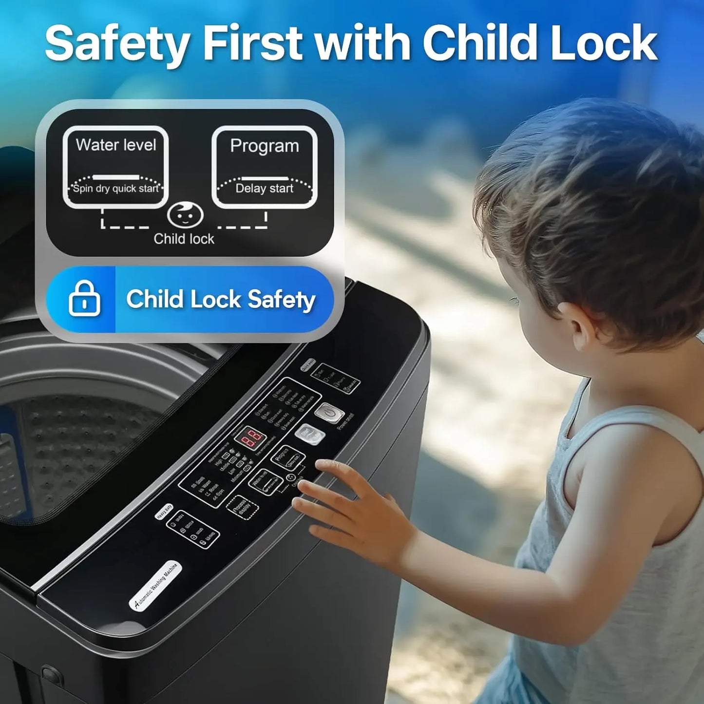 Customizable Portable Automatic Washer & Spinner Combo Washing Machine