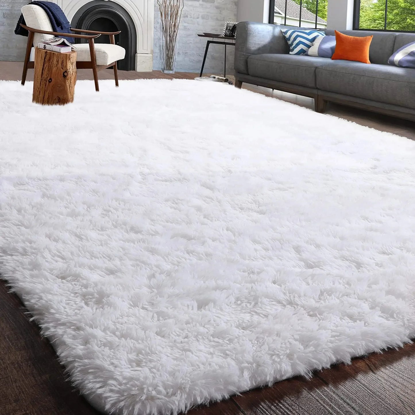 Fluffy Fuzzy Area Rug – Soft and Cozy Carpet for Bedroom & Living Room