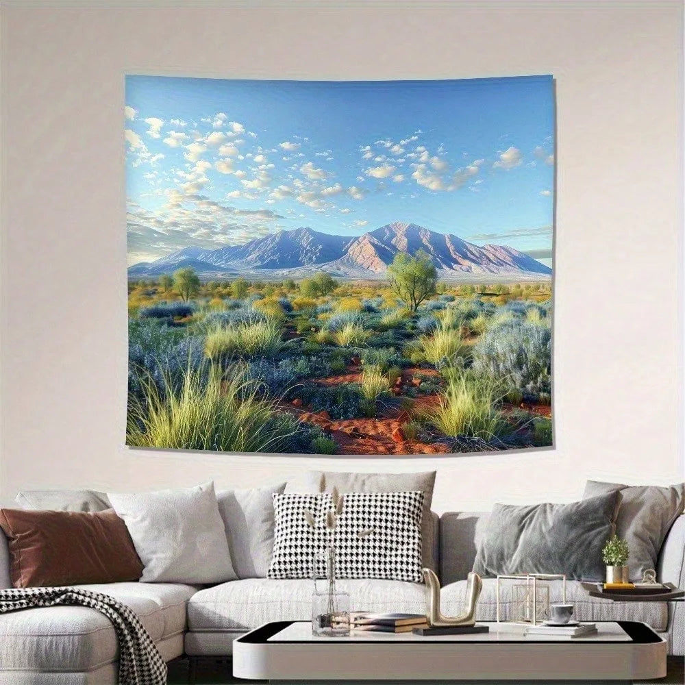 Mountain Landscape Tapestry – Nature Scenery Wall Hanging Seasonal Gift