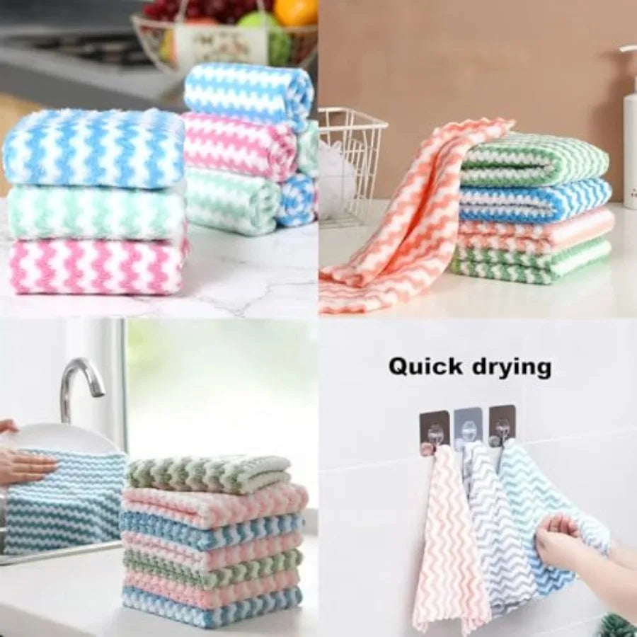 Microfiber Kitchen Towels – Ultra-Soft, Absorbent, Lint-Free Cleaning Cloths