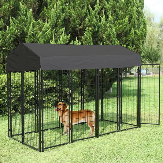 Welded Wire Pet Crate Waterproof Cover and Roof