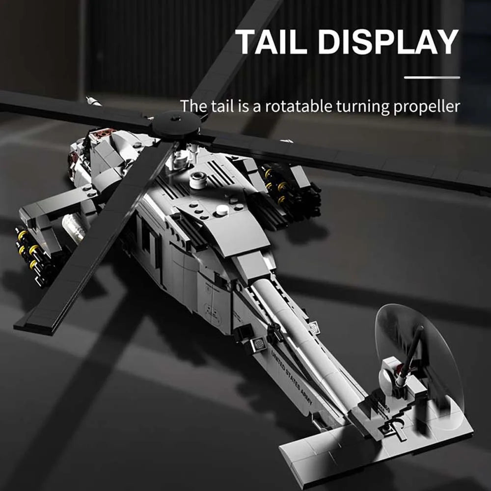 M7003 UH-60 Black Hawk Helicopter Building Blocks – 1159 PCS Aircraft Model for Teens & Adults