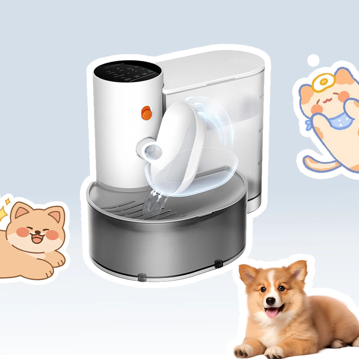 Smart Rechargeable Pet Water Fountain – Automatic Wireless Feeder