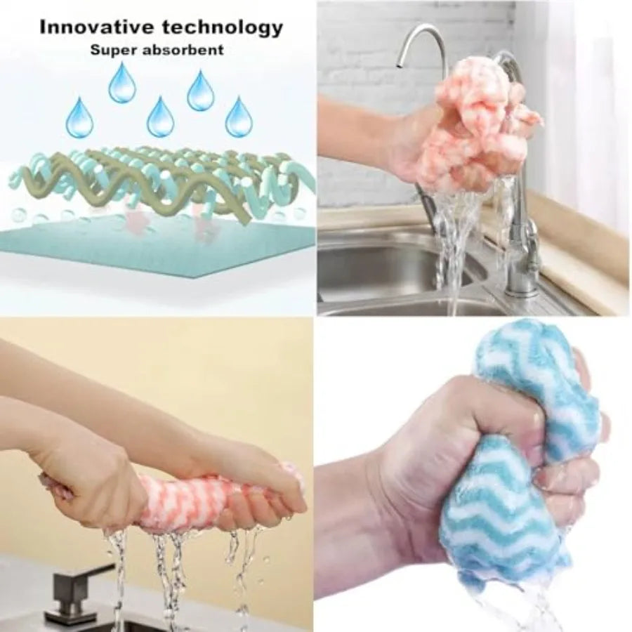 Microfiber Kitchen Towels – Ultra-Soft, Absorbent, Lint-Free Cleaning Cloths