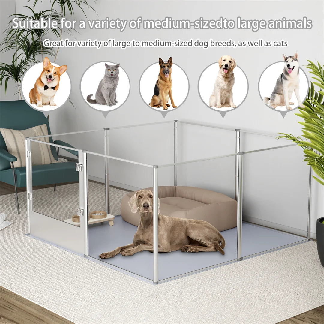 Clear Acrylic Dog Whelping Pen Playpen for Small Animals