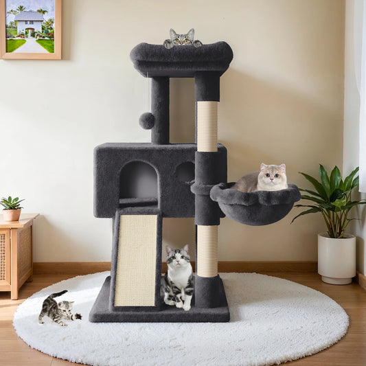 🐾 HOOMIC 36” Cat Tree for Indoor Cats – Multi-Level Condo
