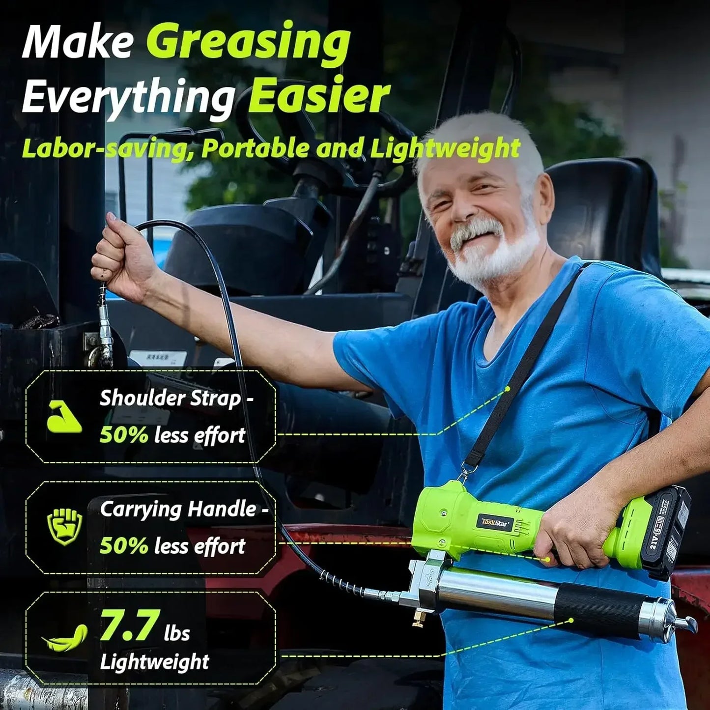 Taskstar 18V Cordless Grease Gun, Machinery & Automotive Maintenance