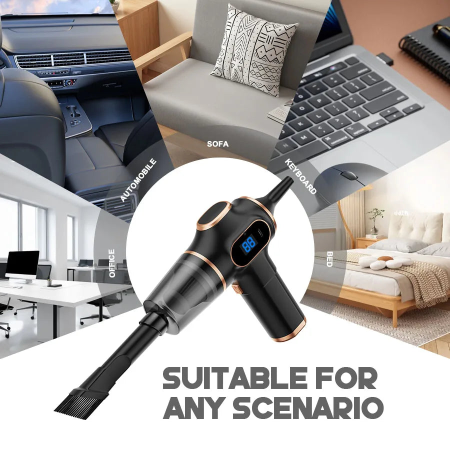 ⚡ Wireless High-Power Vacuum Cleaner – Perfect for Sofa, Office & Car