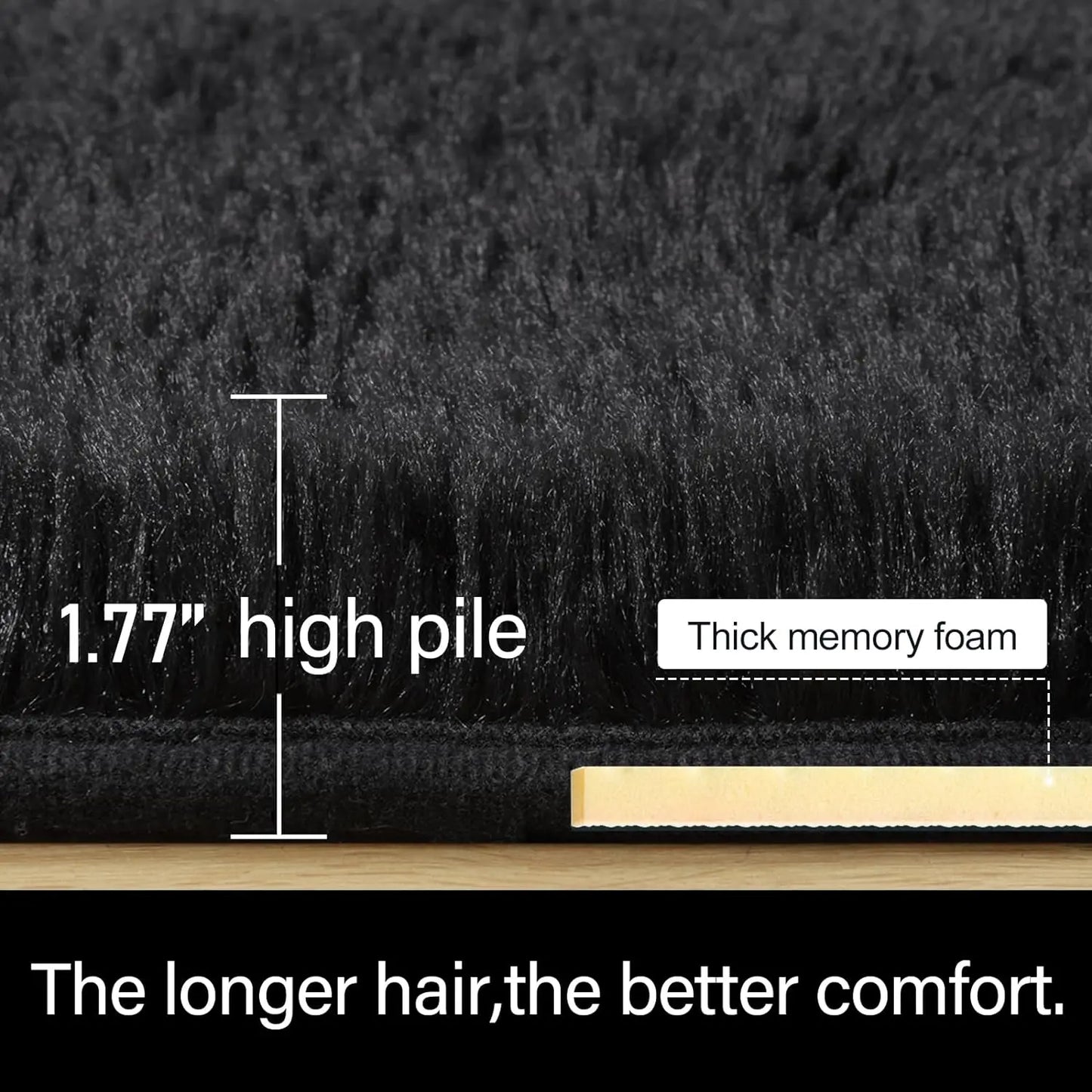 Fluffy Fuzzy Area Rug – Soft and Cozy Carpet for Bedroom & Living Room