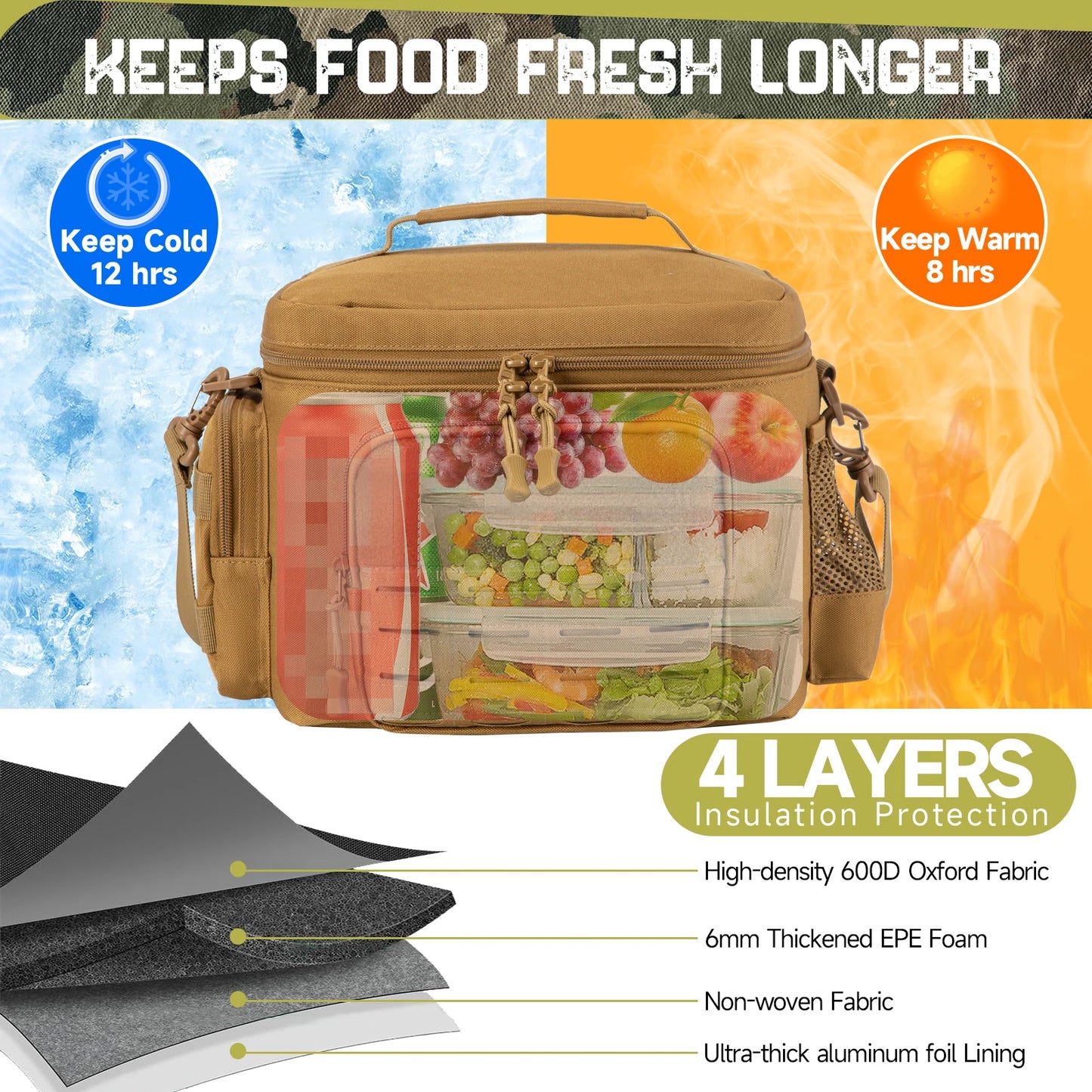 Heavy Duty Leak Proof Insulated Tactical Lunch Box