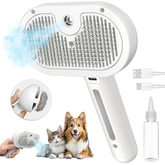 Pet Spray Hair Comb – Dematting Grooming Brush with Water Mist for Cats & Dogs