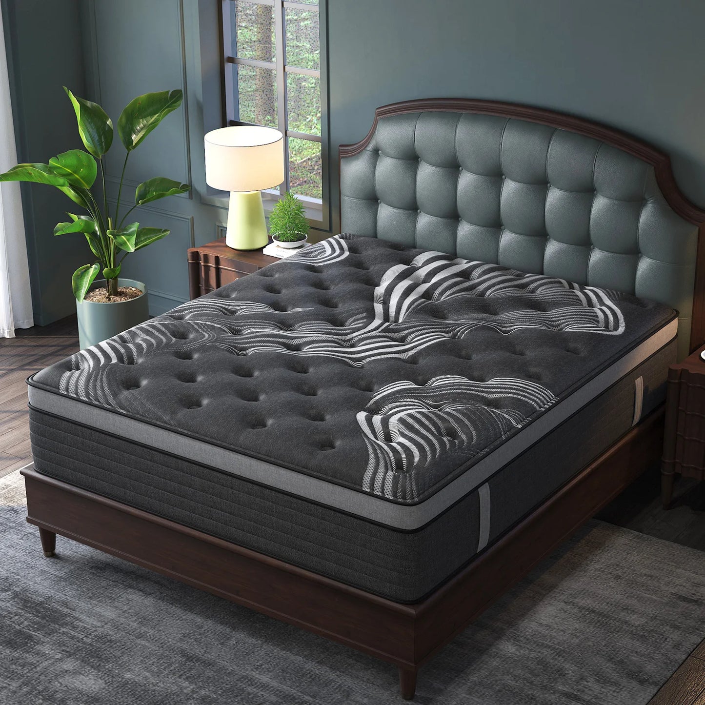 Gel Memory Foam Hybrid Mattress – Medium Firm, Cooling Comfort