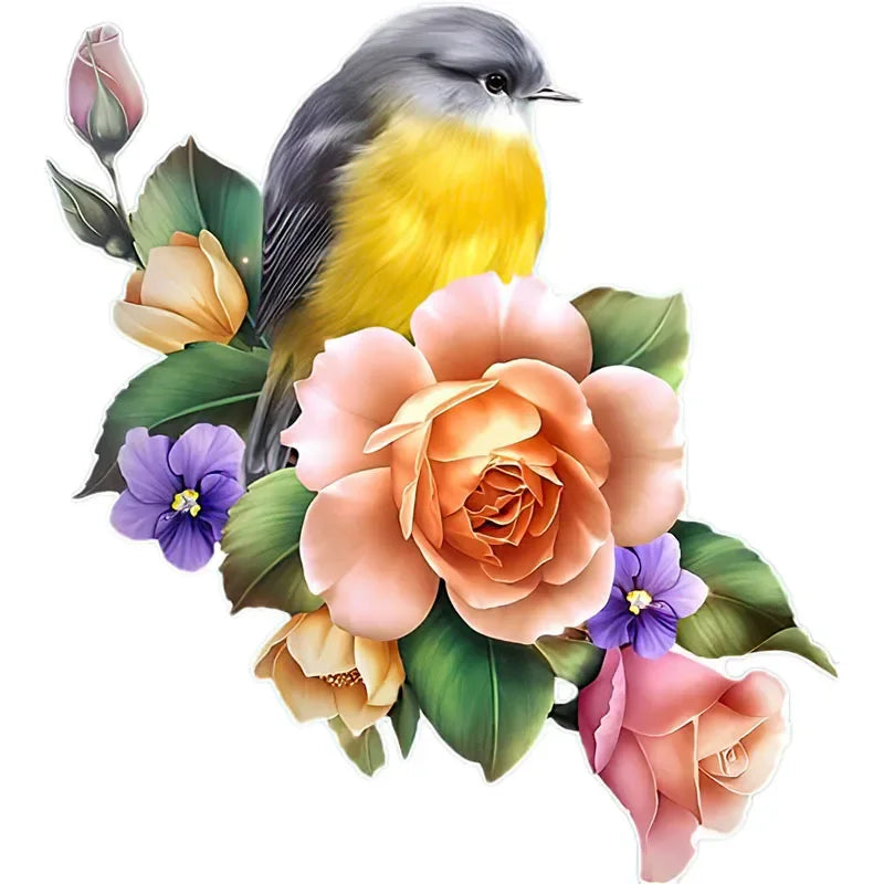 Beautiful Hummingbird Hand-Painted Bird Sticker – Decorative Art
