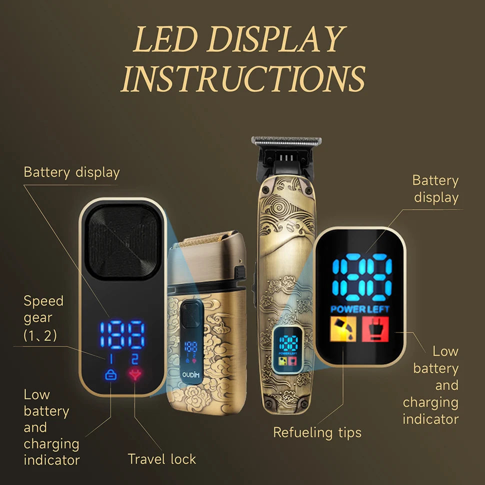 Beard Trimmer & Bald Head Shaver – Complete Mustache Grooming Kit