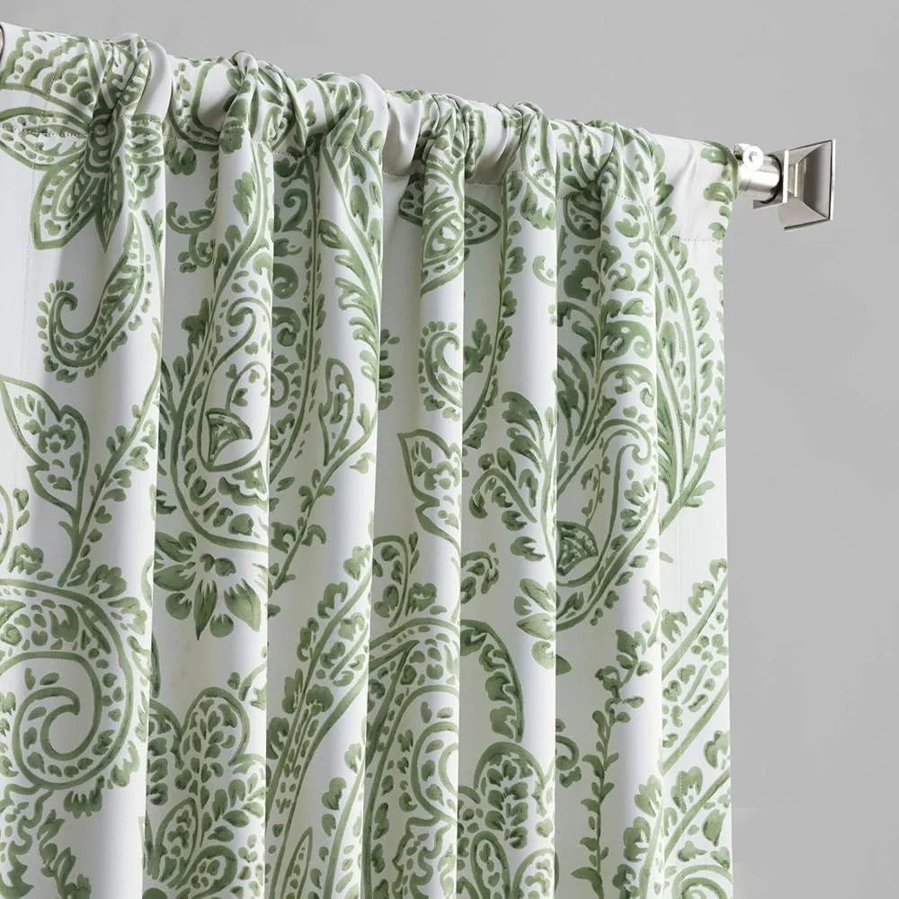 Floral Printed Room Darkening Curtain Panel – Elegant Home Décor