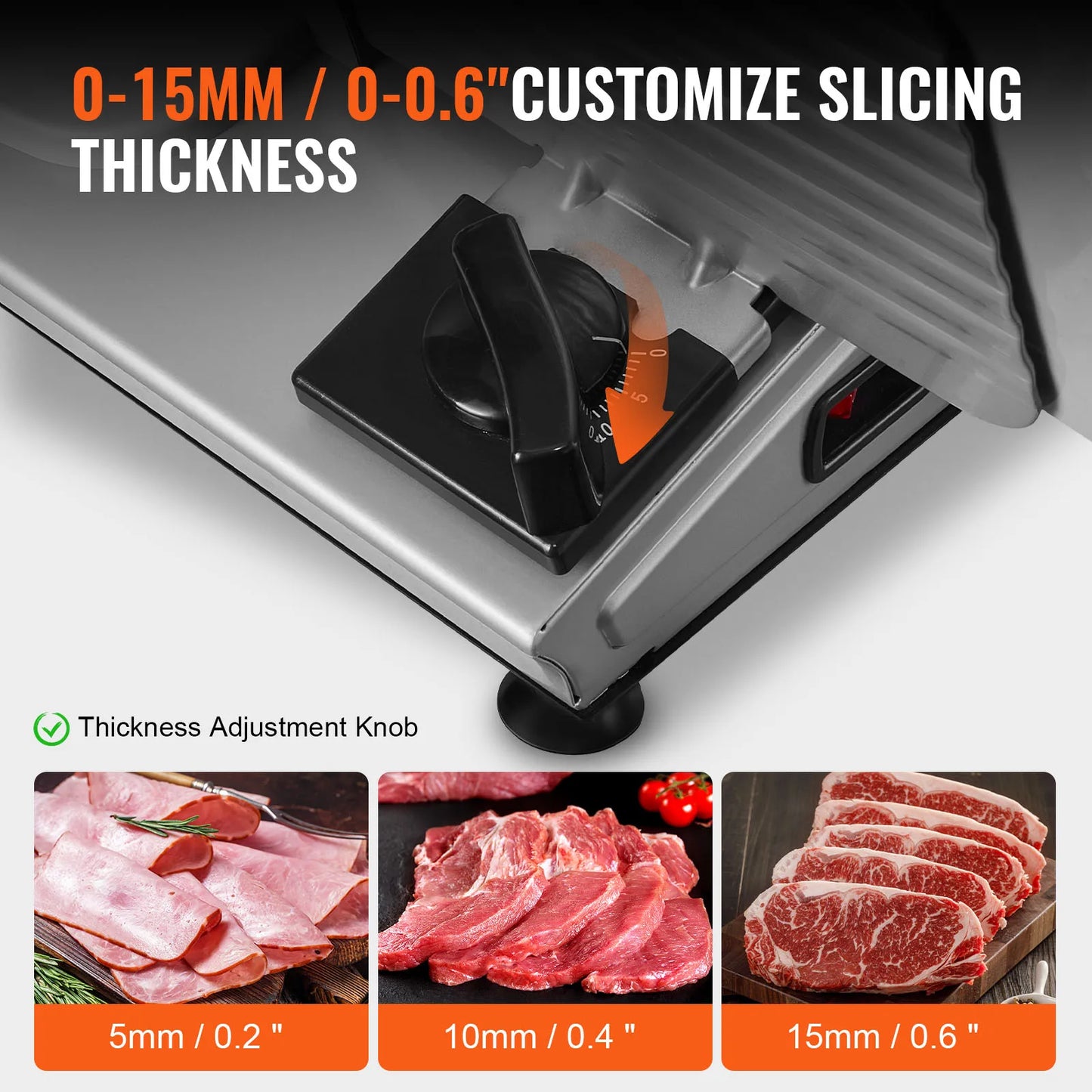 Meat, Deli Food Slicer Stainless Steel Blade, Blade Guard