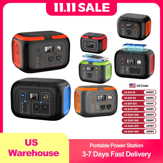 Portable Power Station – Solar Generator & AC/USB Outlets for Camping, RV, Home