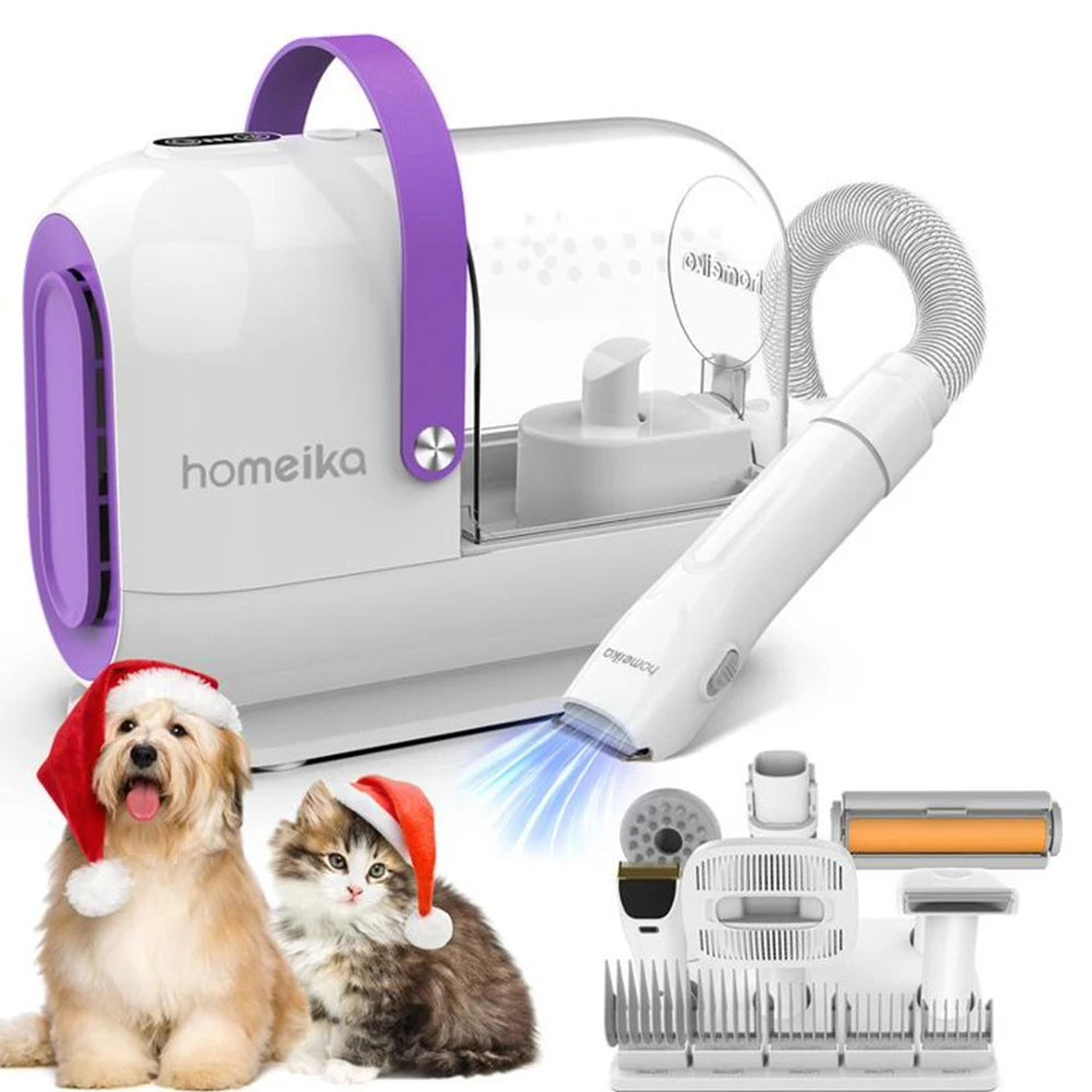 Silent Pet Vacuum – Hair Removal Grooming Brush for Dogs & Cats