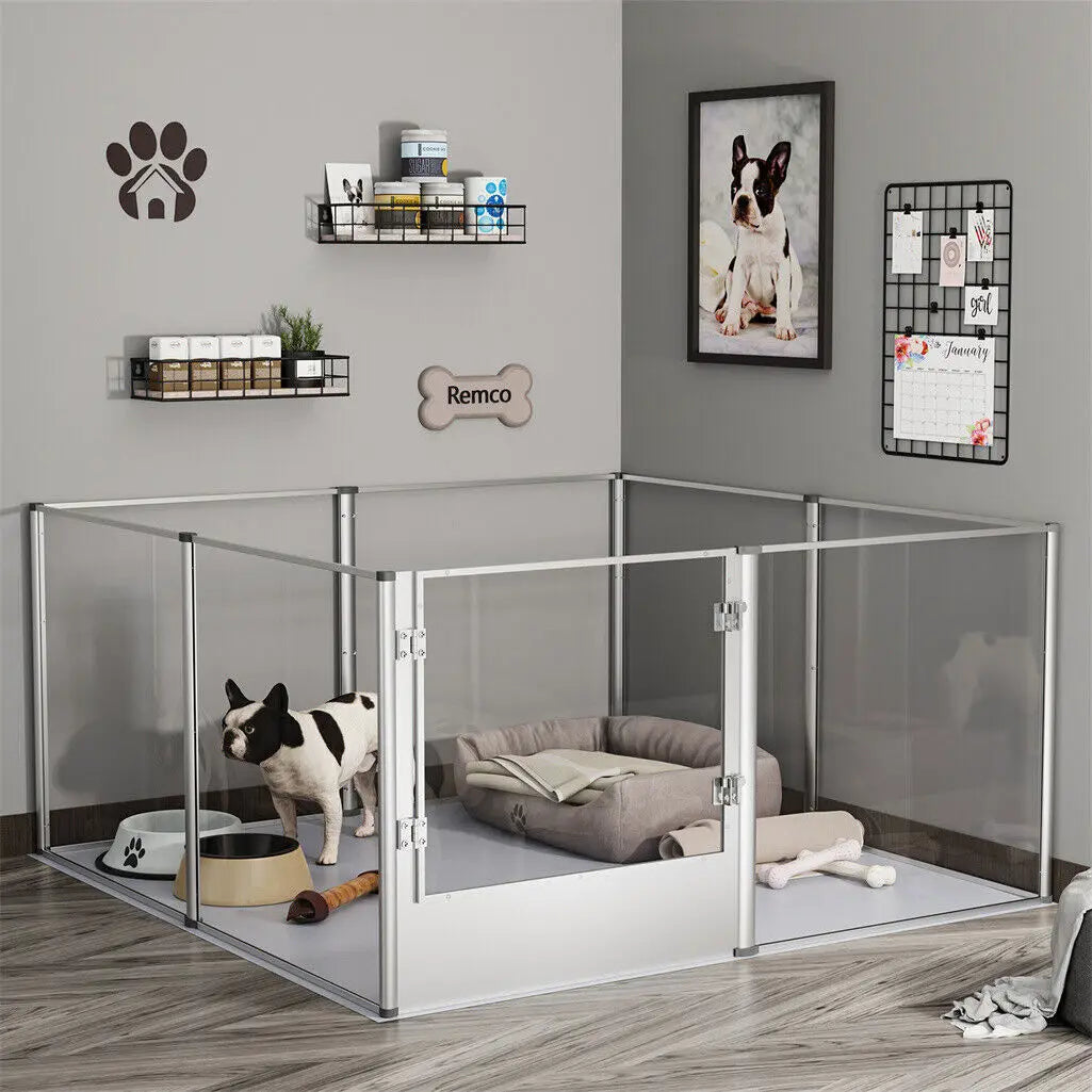 Clear Acrylic Dog Whelping Pen Playpen for Small Animals