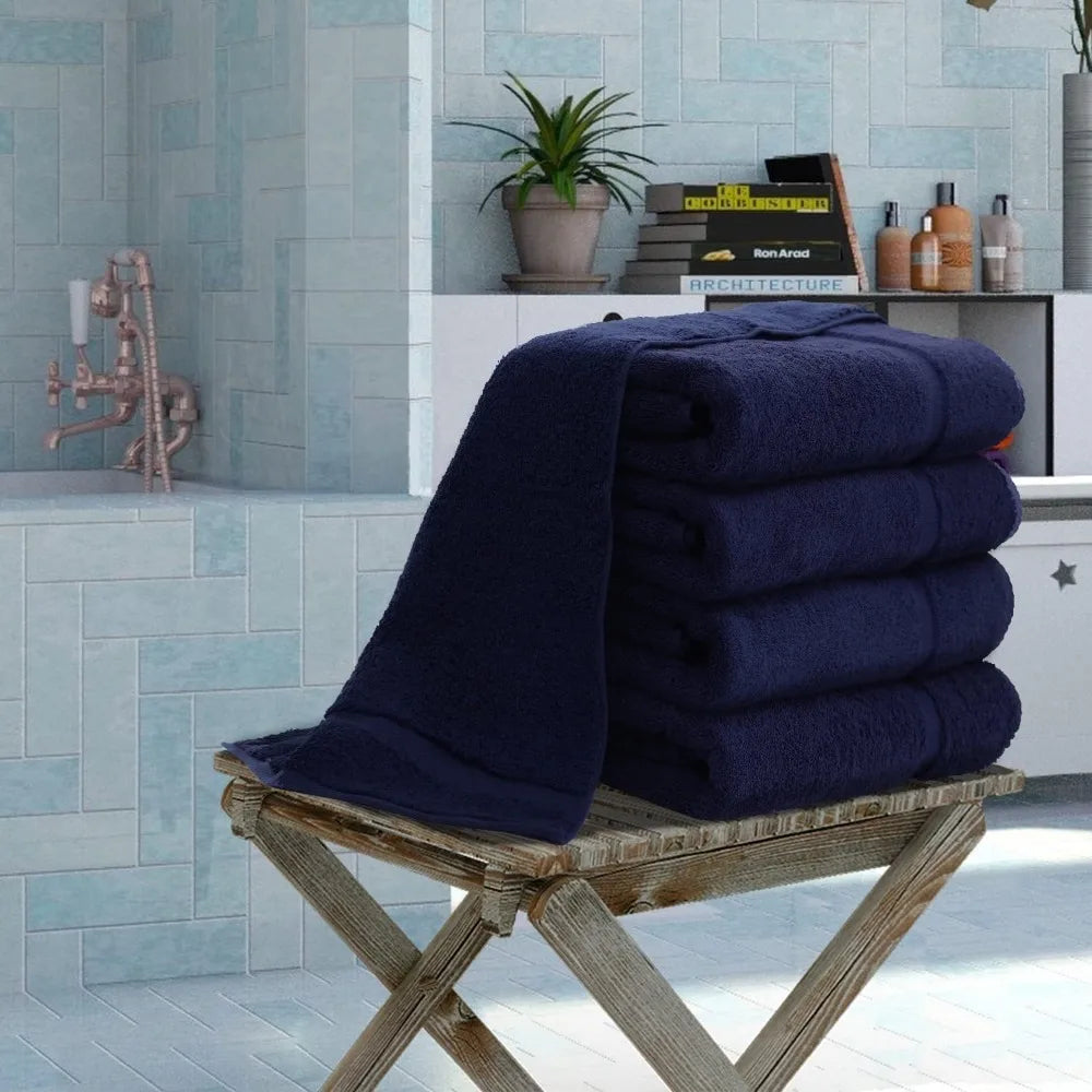 4-Piece Luxury Cotton Absorbent Fast Drying Bath Towel Set