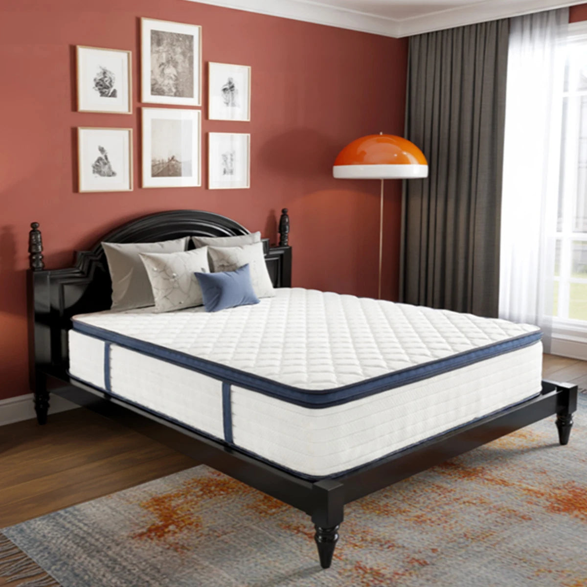 Hybrid Mattress Medium Firm Cooling Mattress, Pressure Relief, Motion Isolation