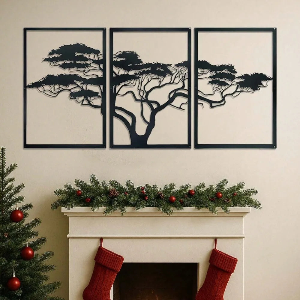 Tree of Life Metal Wall Art Set – Spiritual & Bohemian Wall Hanging