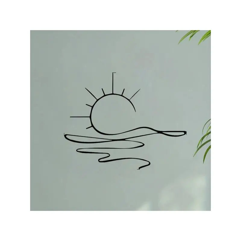 Modern Minimalist Sunrise Wall Art – Abstract Iron Sculpture