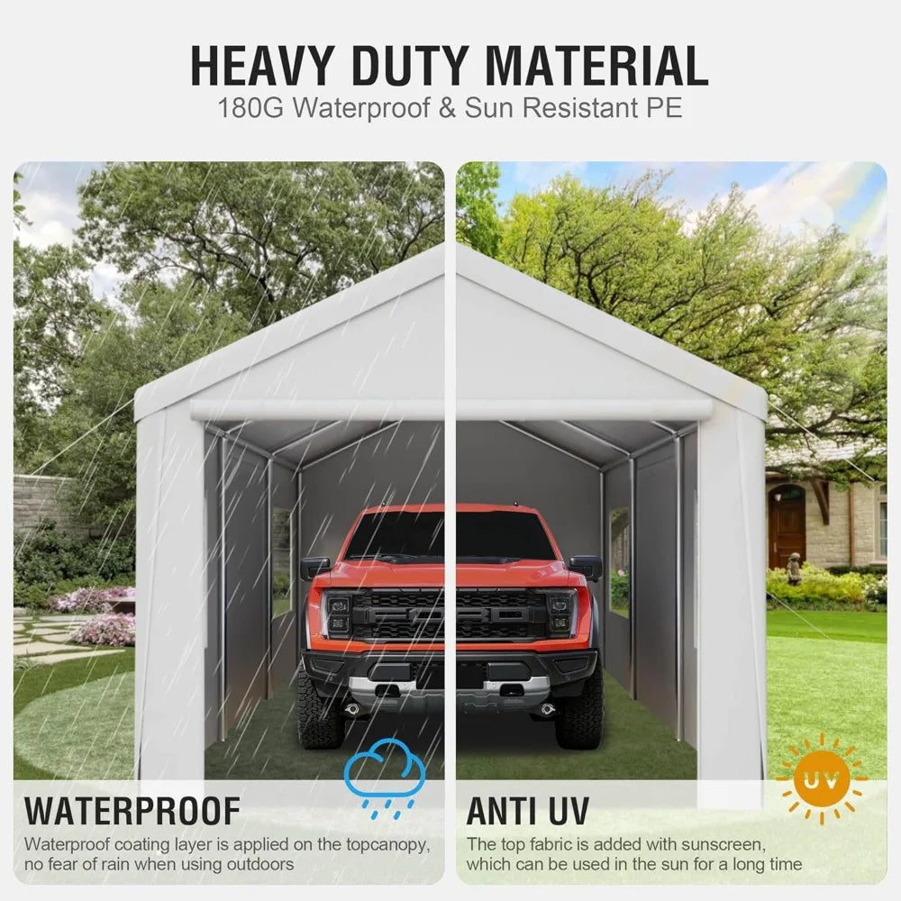 Heavy Duty Carport, Canopy, Portable Garage, Doors, Windows