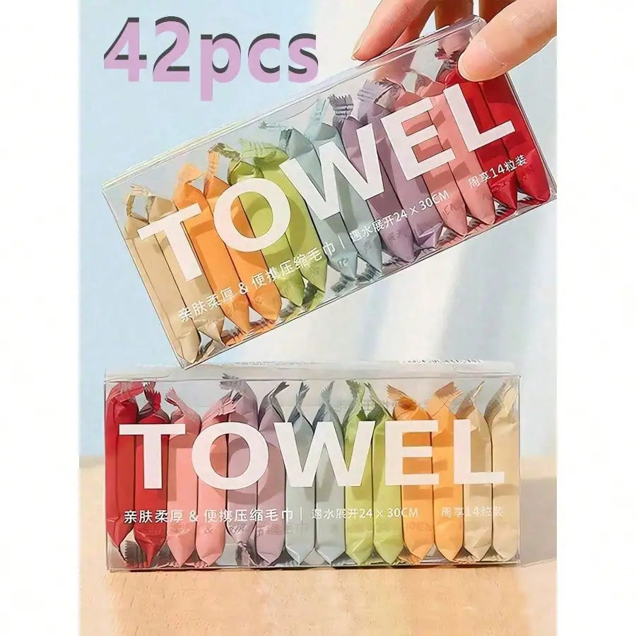 Compressed Disposable Washcloths Facial Towels, Wet/Dry Use