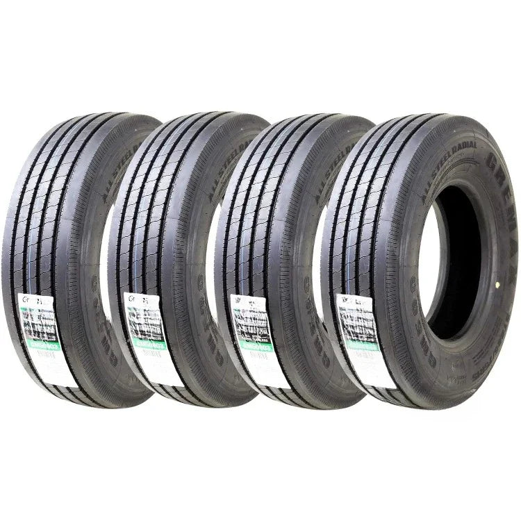 4-Pack Heavy-Duty Trailer Tires 225/75R15 – 14 Ply All-Steel, Load Range G
