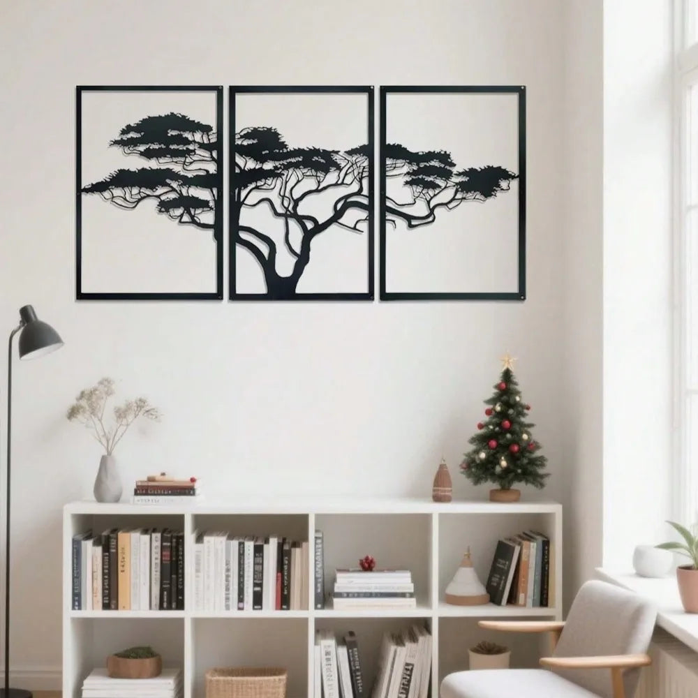 Tree of Life Metal Wall Art Set – Spiritual & Bohemian Wall Hanging