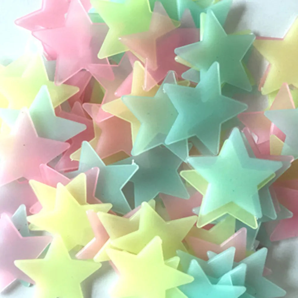 Luminous Star Wall Stickers – Glow-in-the-Dark Space Decorations