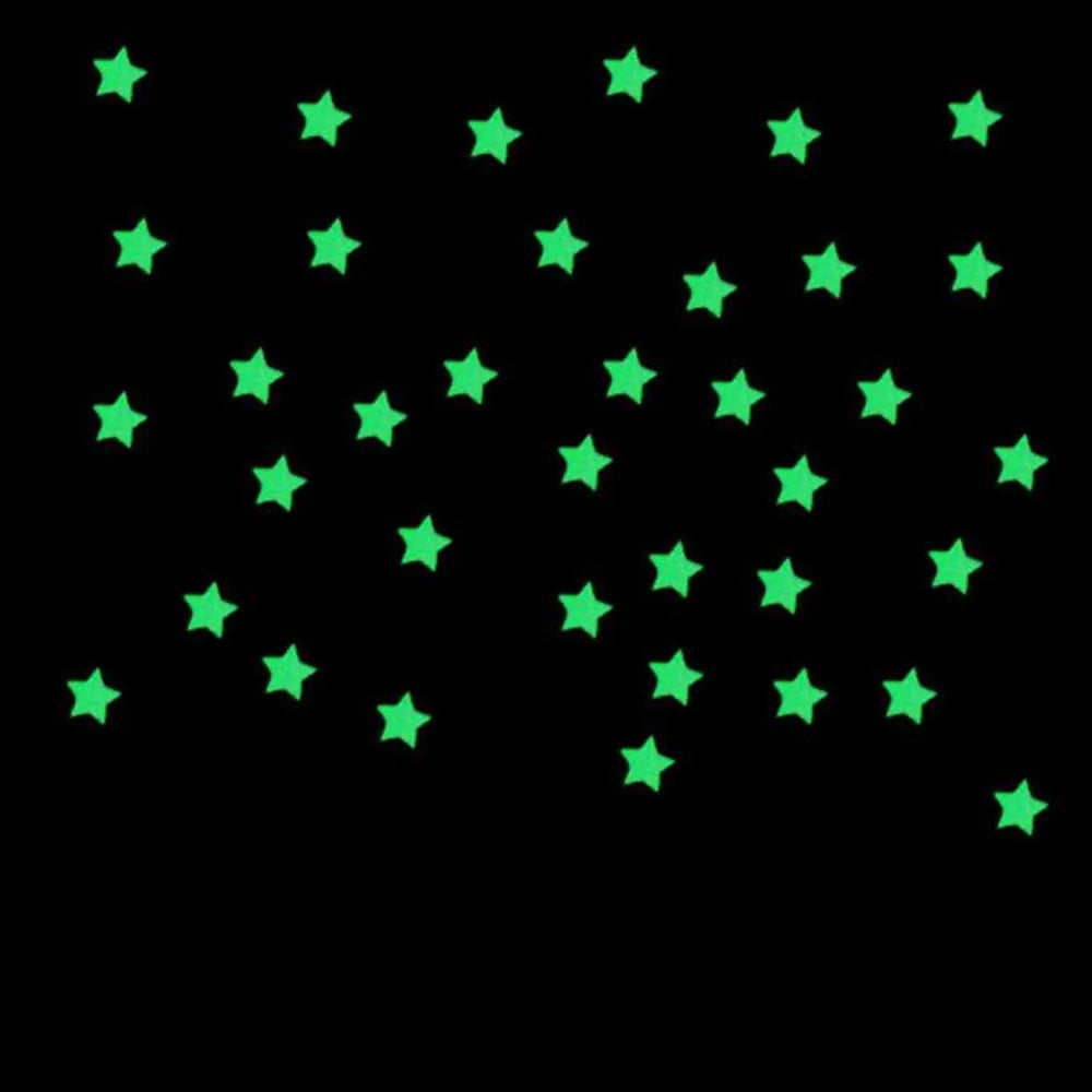Luminous Star Wall Stickers – Glow-in-the-Dark Space Decorations