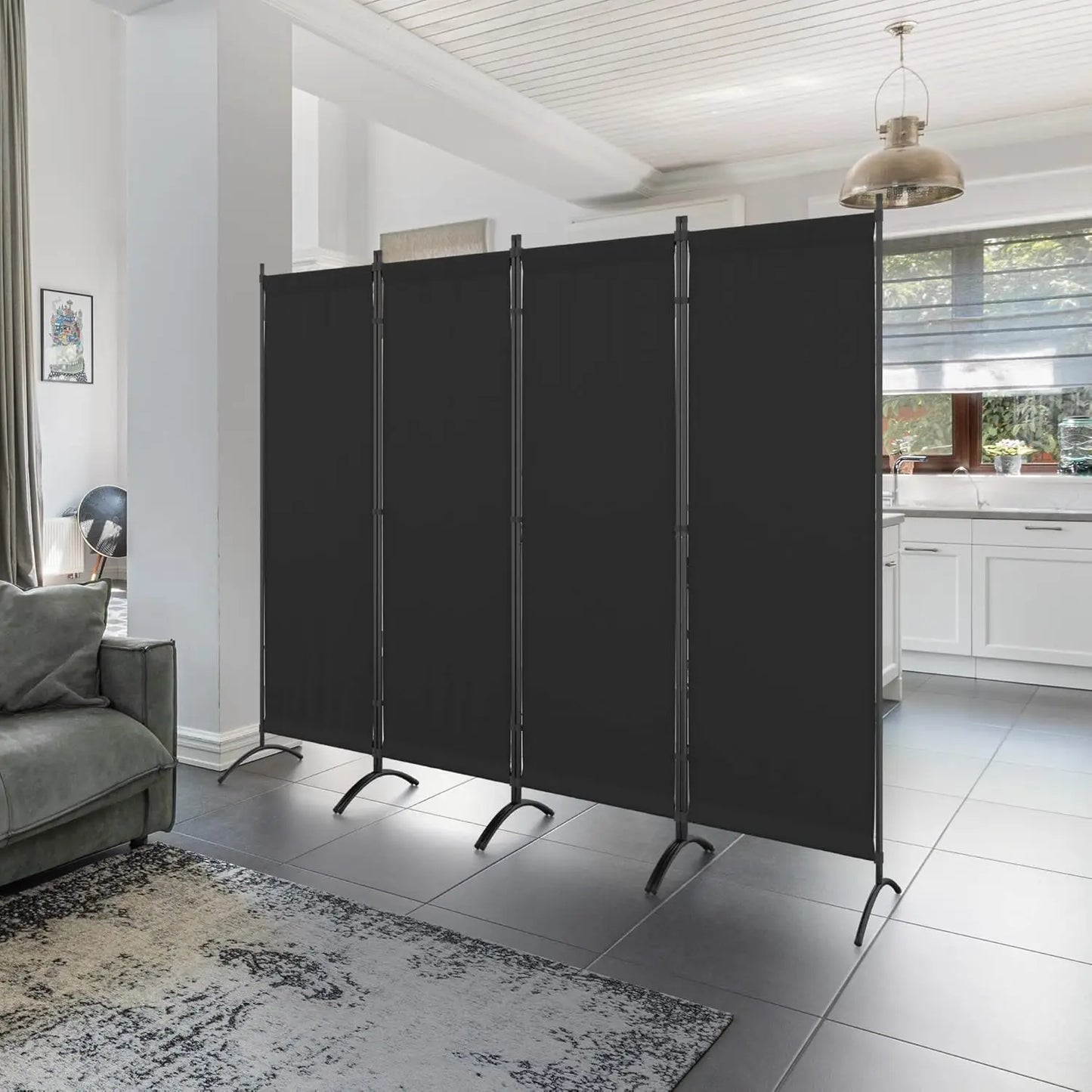 4-Panel Upgraded Folding Room Divider – 88" Privacy Screen for Home & Office