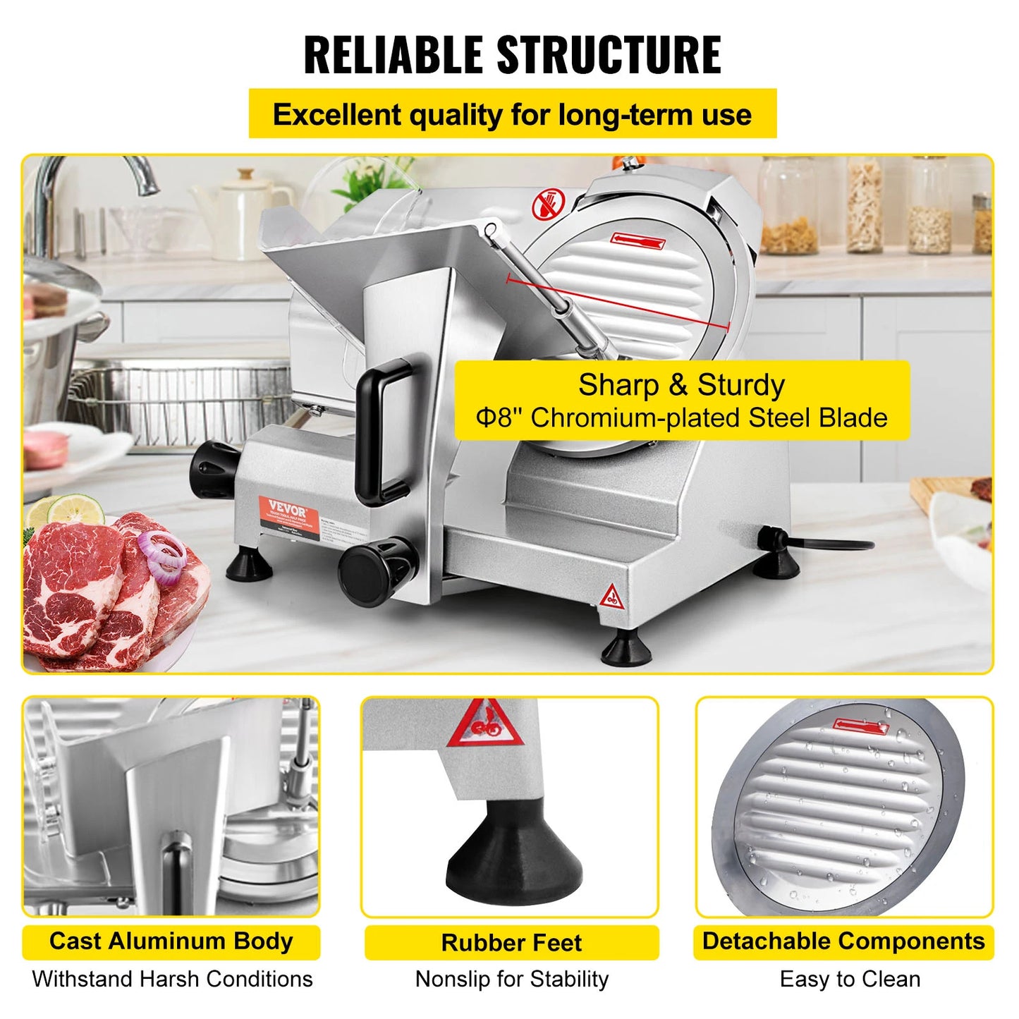 Commercial Meat & Cheese Deli Slicer – Adjustable Thickness