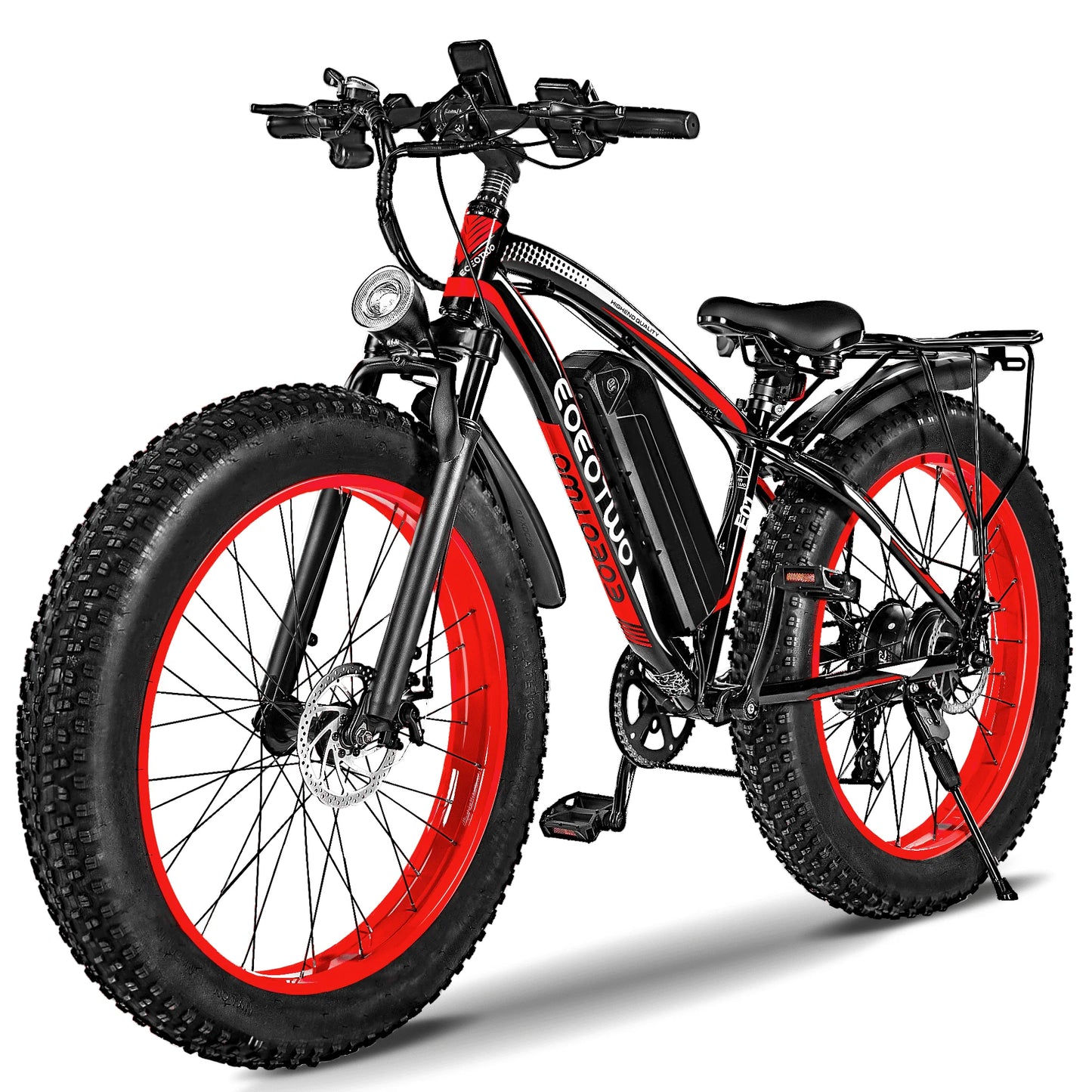 EOEOTWO E01 26" Fat Tire Electric Bike – 1500W Peak, 34MPH, 60-Mile Range, UL2849 Certified
