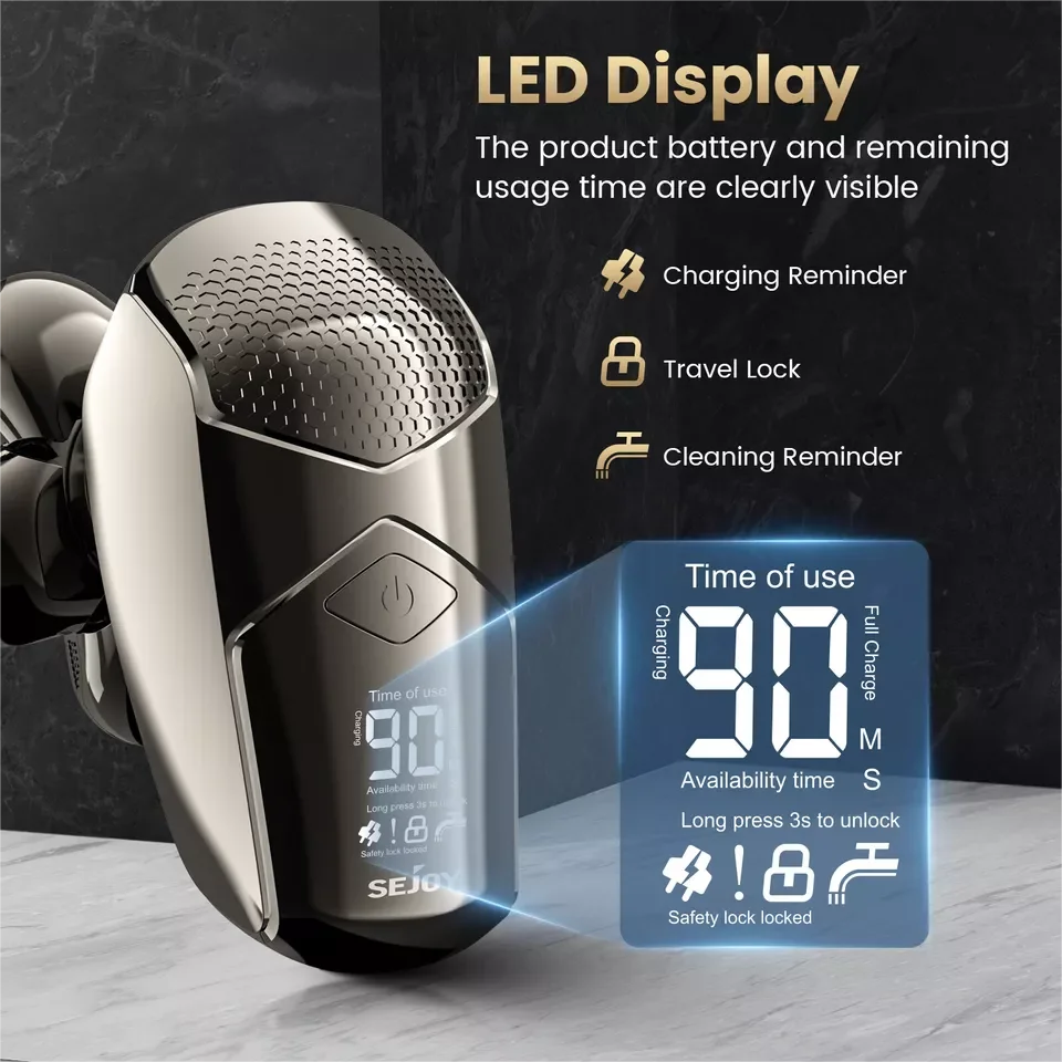 Electric Shaver for Men – Bald Head Shaver, Wet & Dry Razor