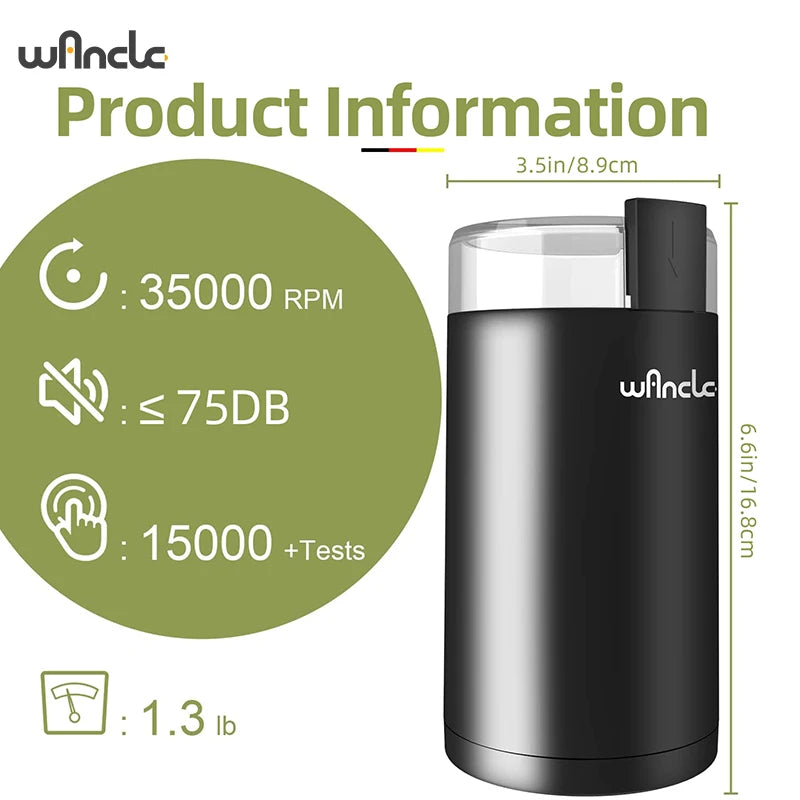 ☕ High-Power Multifunctional Coffee Bean Grinder – Fresh Grind at Home