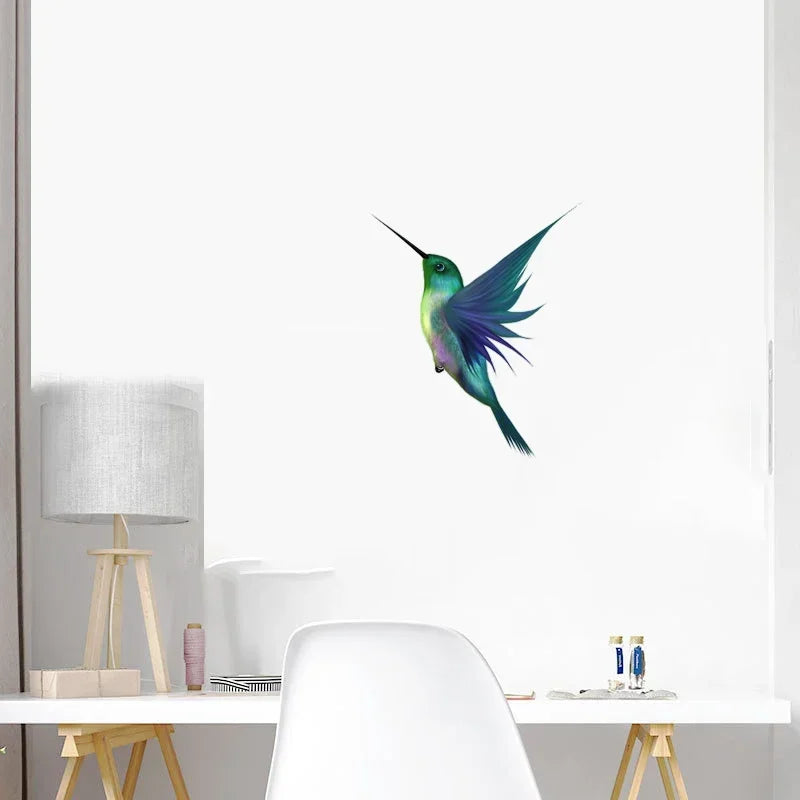 Beautiful Hummingbird Hand-Painted Bird Sticker – Decorative Art